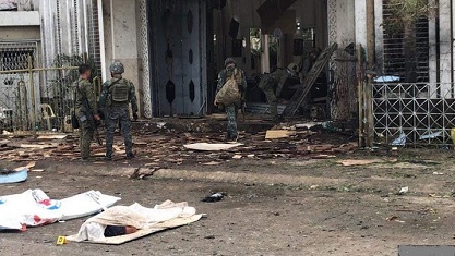 21 Orang Termasuk 7 Tentara Tewas dalam Pemboman Kembar di Gereja Jolo Filipina